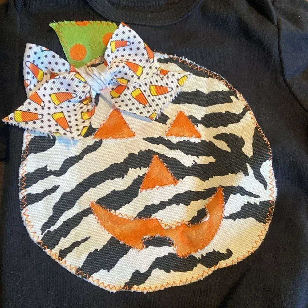 Custom Halloween Themed Baby Outfit 3-6 month
